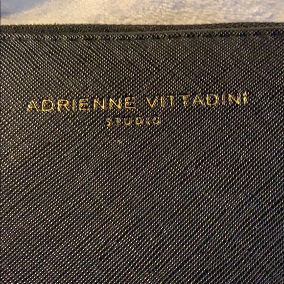 Adrienne Vittadini Studio Wristlet - Black w/Gold - Picture 2 of 7